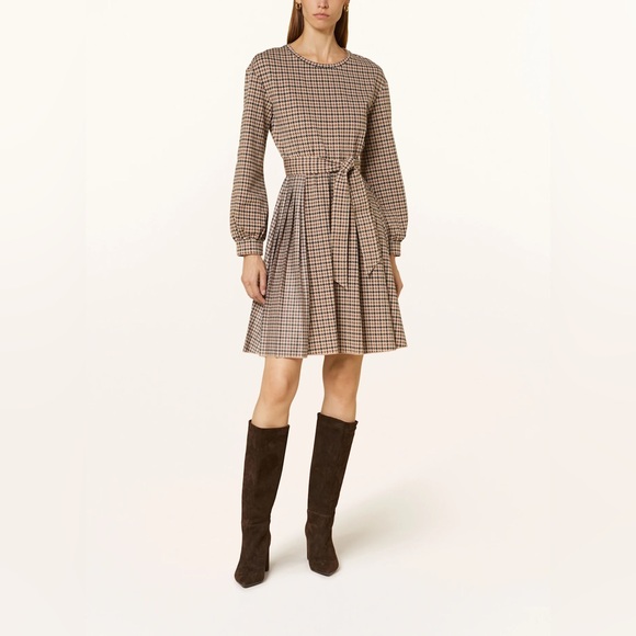 NWT Weekend Max Mara Vetta Houndstooth Jersey Belted Minidress Sz XL